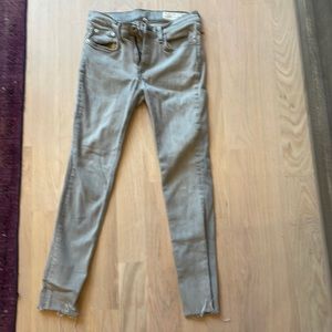 Rag & Bone ankle skinny grey jeans size 28